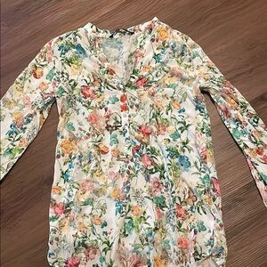 Zara Women Long Sleeves Blouse Size Large